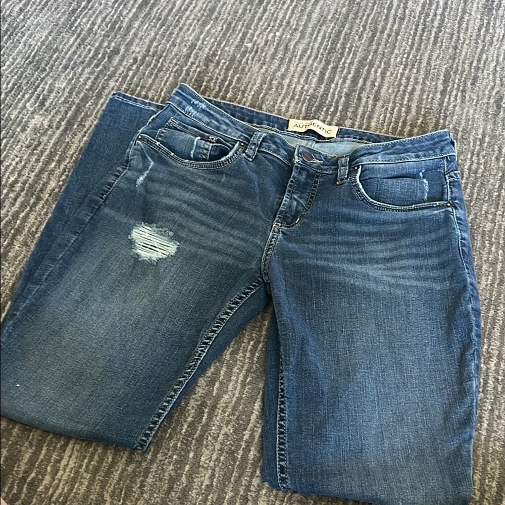 Silver Jeans Curvy Boyfriend Distressed Denim Size 8